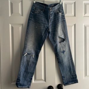 Jcrew distressed boyfriend jeans